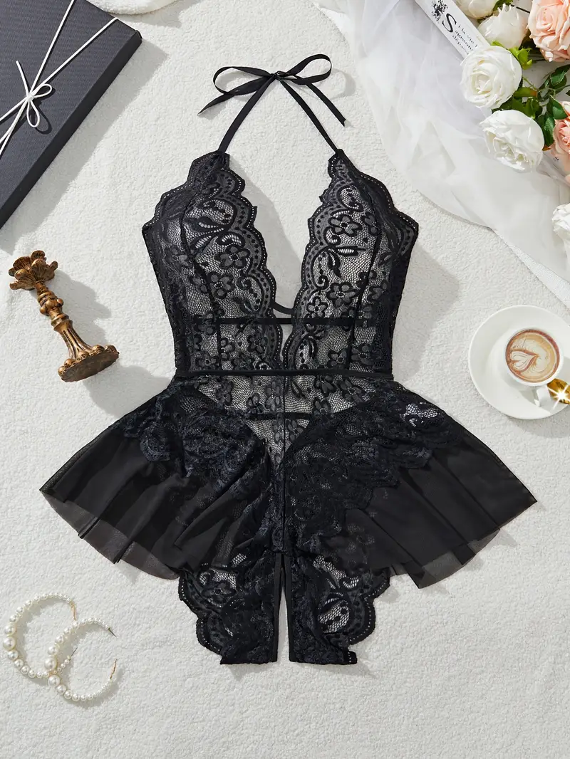 conjunto lencería erótica encaje mujer - Temu